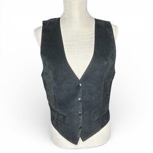 Black Suede Rodeo Vest Size Small